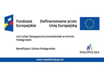 Rekrutacja do projektu „Let’s play! Dwujęzyczne przedszkolaki w Gminie Podegrodzie”