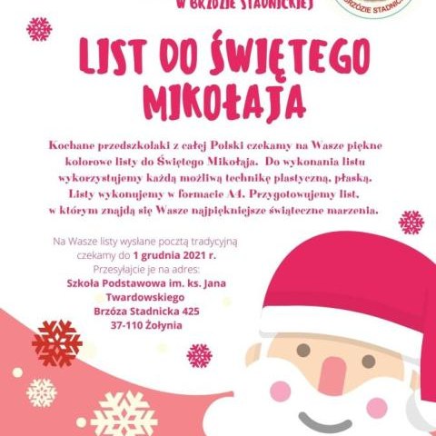 List do Świętego Mikołaja - oddział przekszkolny