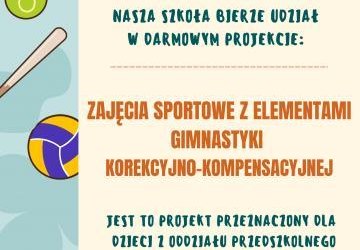 Zajęcia sportowe z elementami gimnastyki korekcyjno – kompensacyjnej - edycja 2024